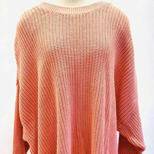 NWT SONOMA Women Long Sleeve Pullover Round Neck Orange Knit Sweater Plus Sz 4X